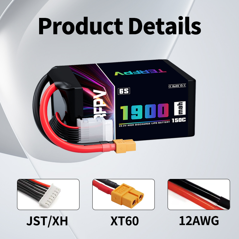 1/2 قطعة بطارية TERFPV Lipo 6S - مراجعة Drone Racing Battery وسعره