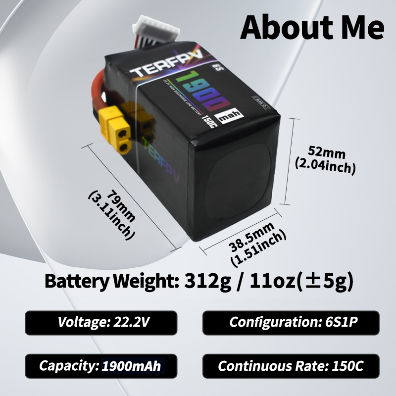 1/2 قطعة بطارية TERFPV Lipo 6S - مراجعة Drone Racing Battery وسعره